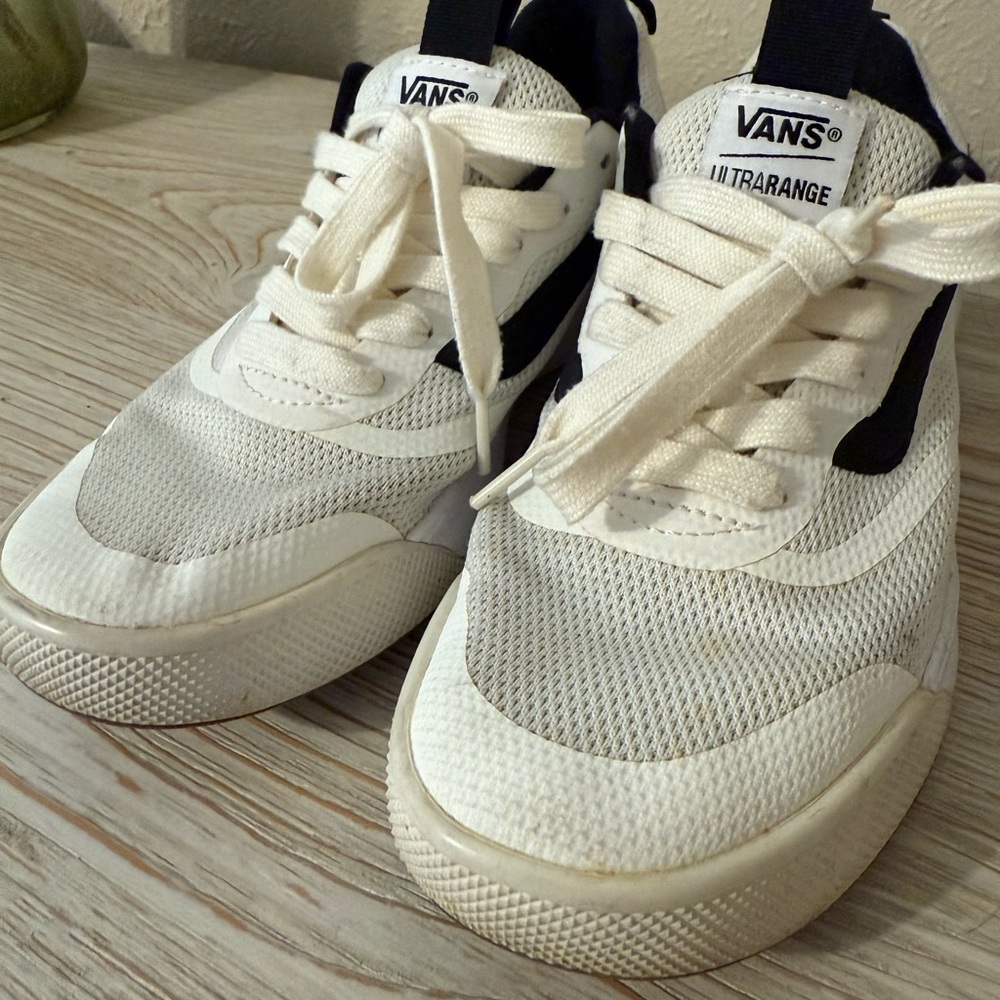 Vans White and Black Ultra Range Sneakers
